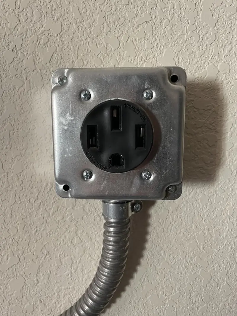 NEMA 14-50 outlet installed for Electrical Panel Upgrade in Hondo